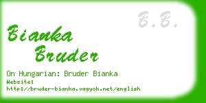 bianka bruder business card
